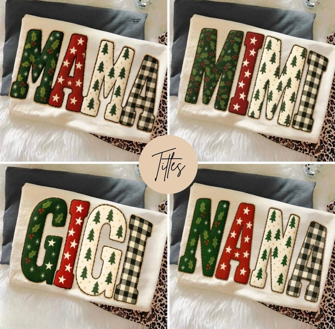 Christmas Titles Cream tee