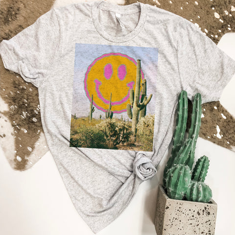 Smiley in the desert tee