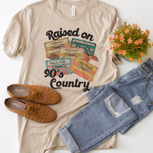 Raised on 90s country tapes tee