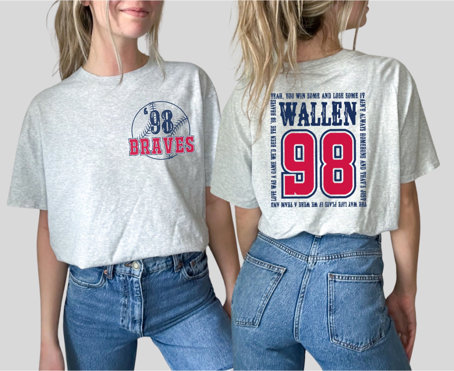 Wallen Braves front back tee