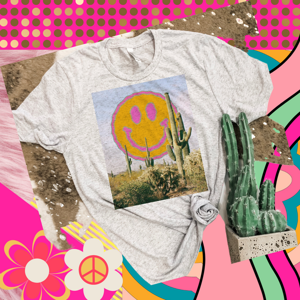 Smiley in the desert tee