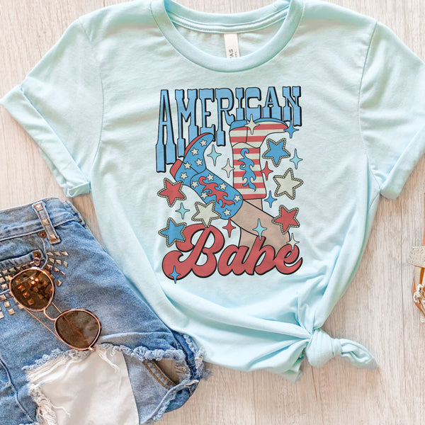 American Babe icy Blue tee