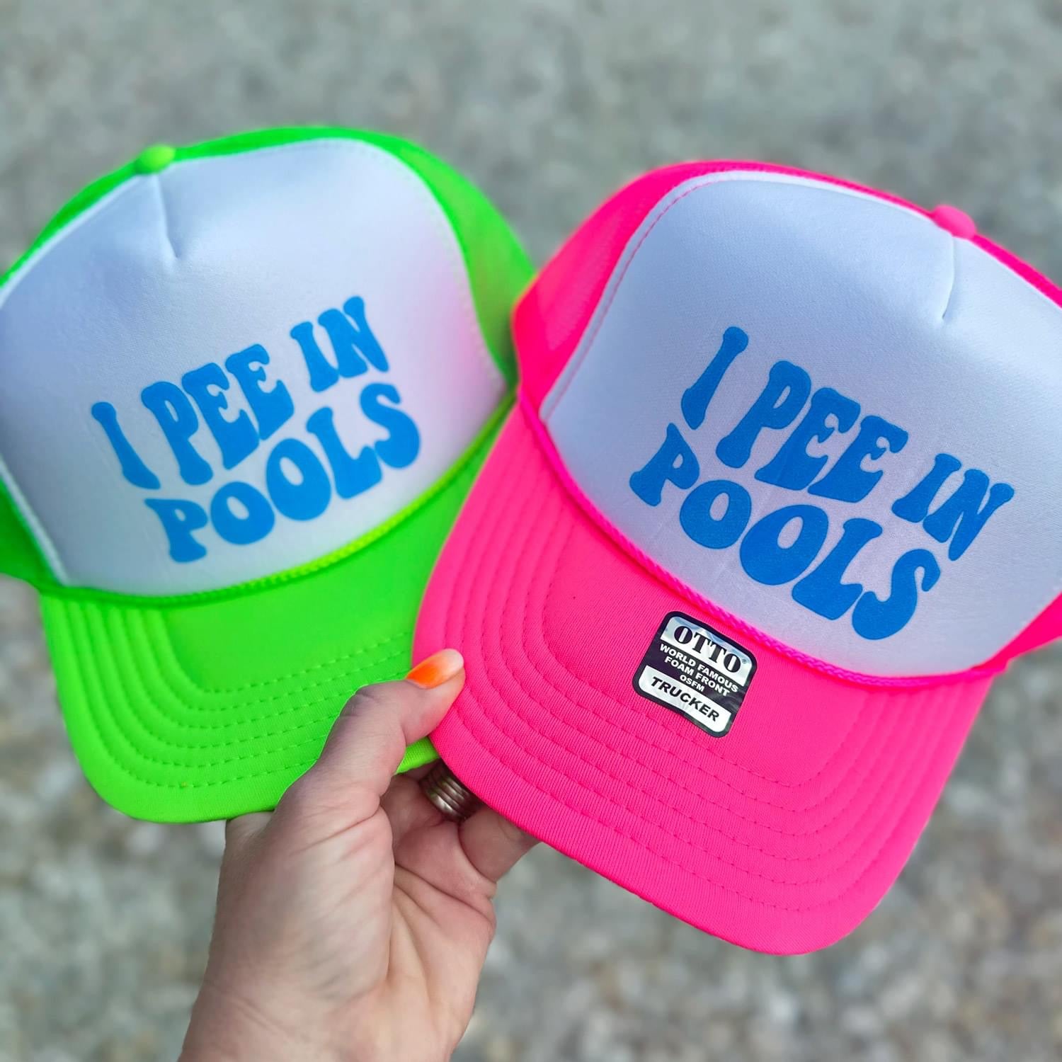 I Pee in Pools trucker hat