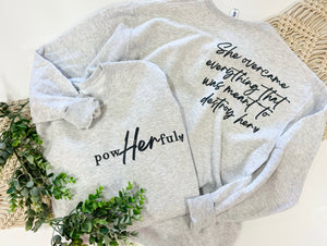 PowHERful sweater/tee