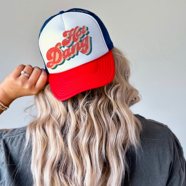 Hot Dang tee or trucker hat