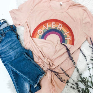 Over it rainbow tee