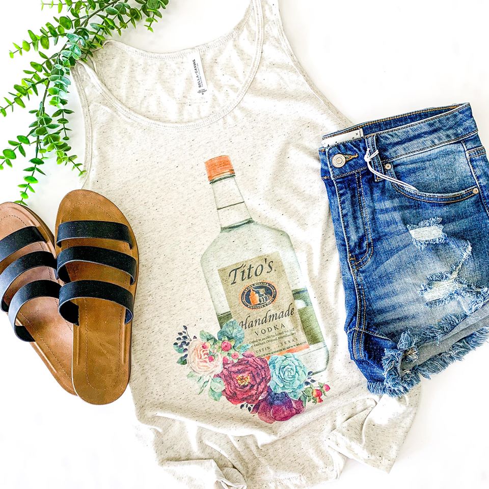 Titos floral tee or tank