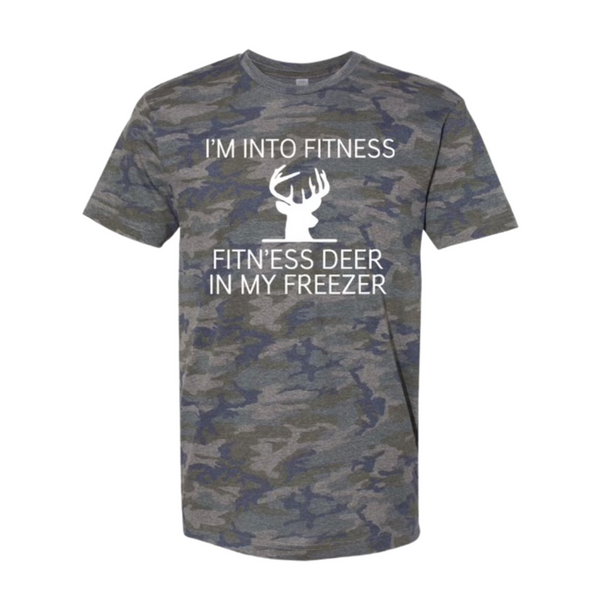 Fitness deer in freezer tee