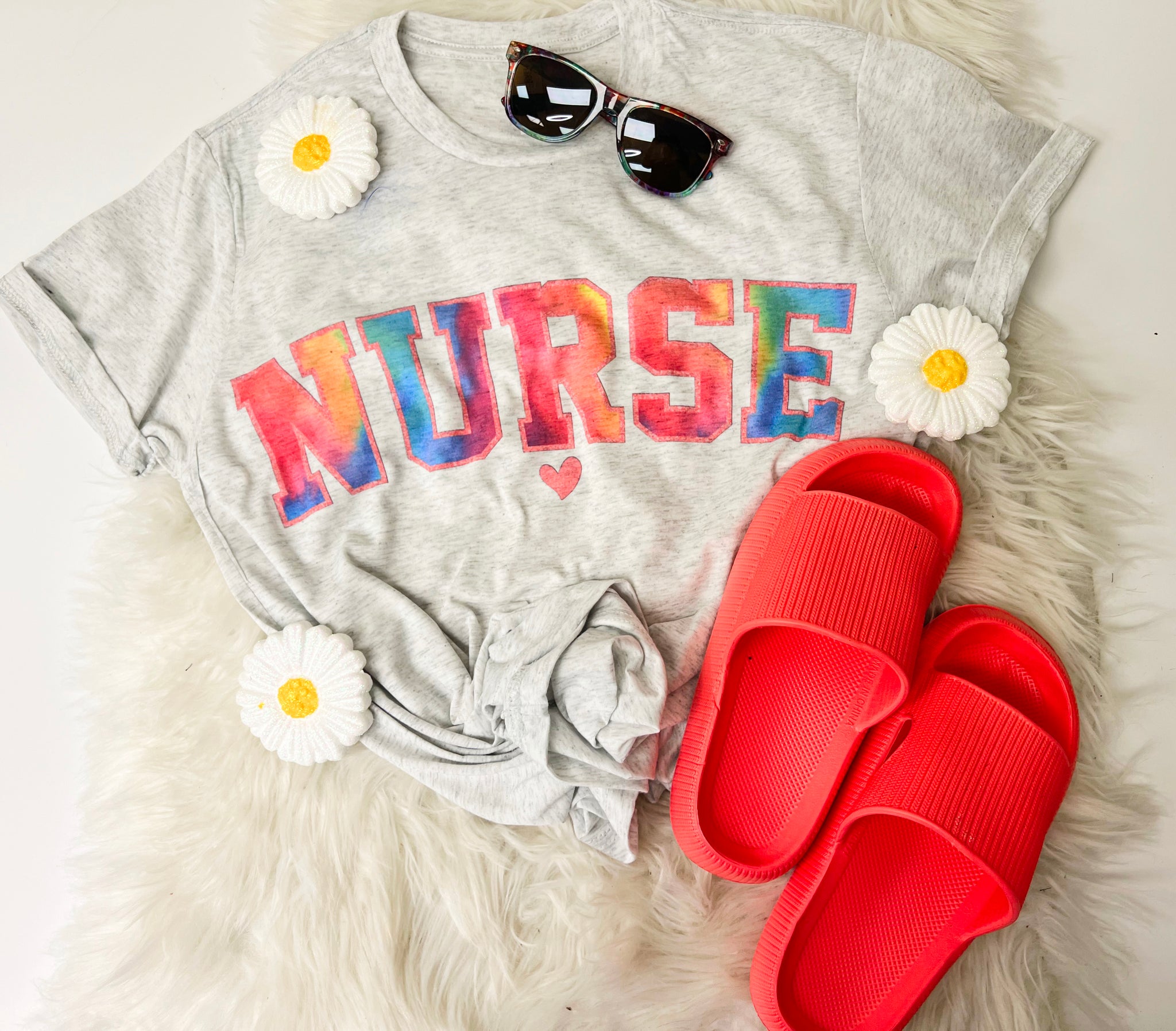 Tie Dye "Nurse" tee