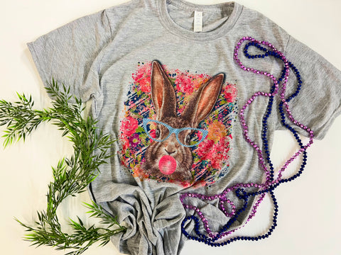 Bubble gum bunny tee