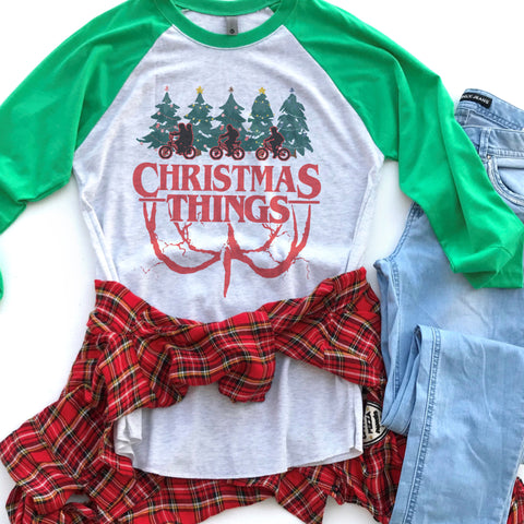 Christmas THINGS raglan