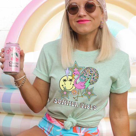 Summer Vibes retro tee