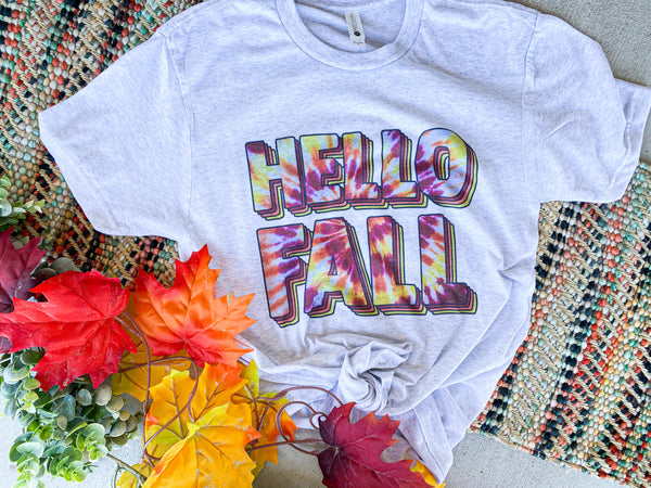 Hello Fall tie dye