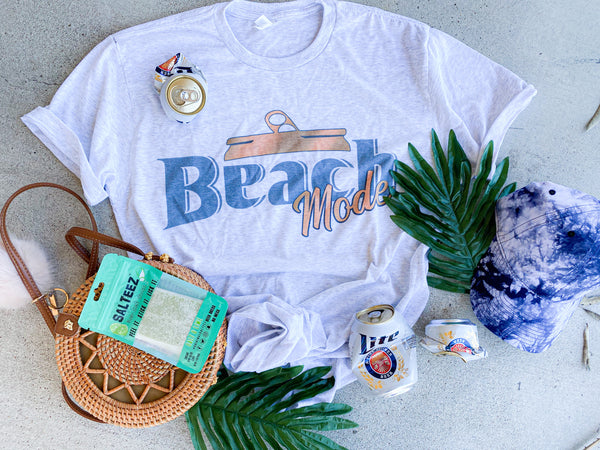 Beach mode beer style tee/tank