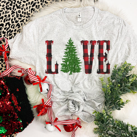 L 🎄VE Christmas tree tee