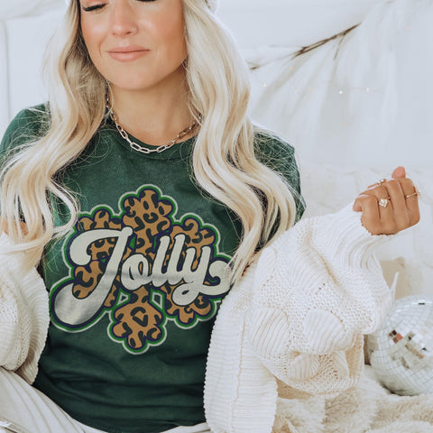 JOLLY leopard snowflake tee