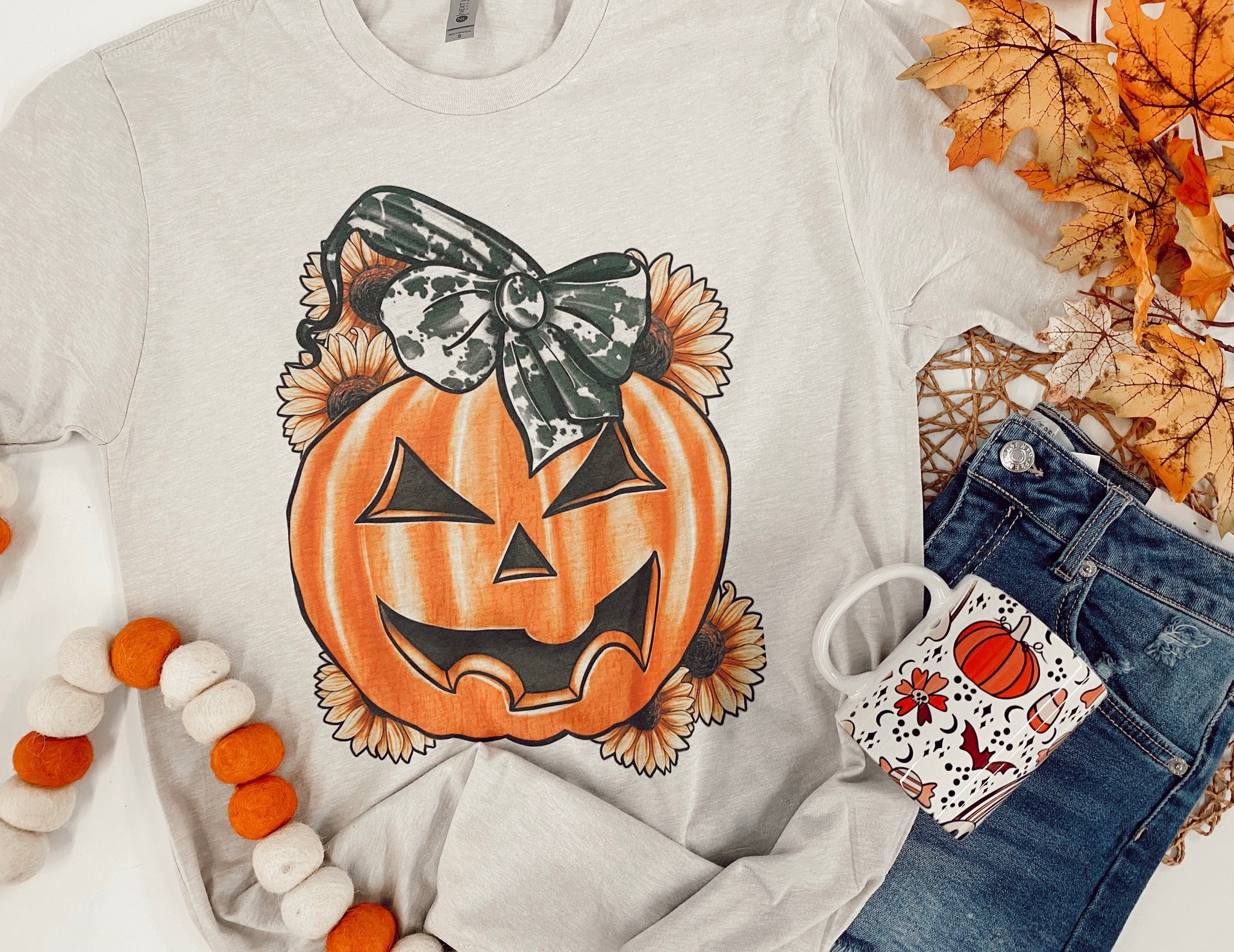 Too Too Cute sunflower pumpkin tee