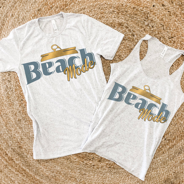 Beach mode beer style tee/tank