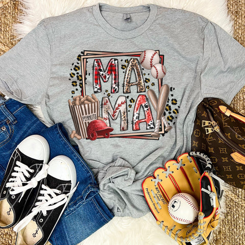 Mama Baseball box tee