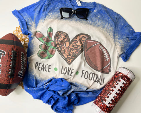 Peace Love Football Tee