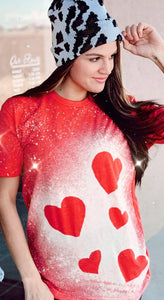 Oh so sweet bleached hearts tee