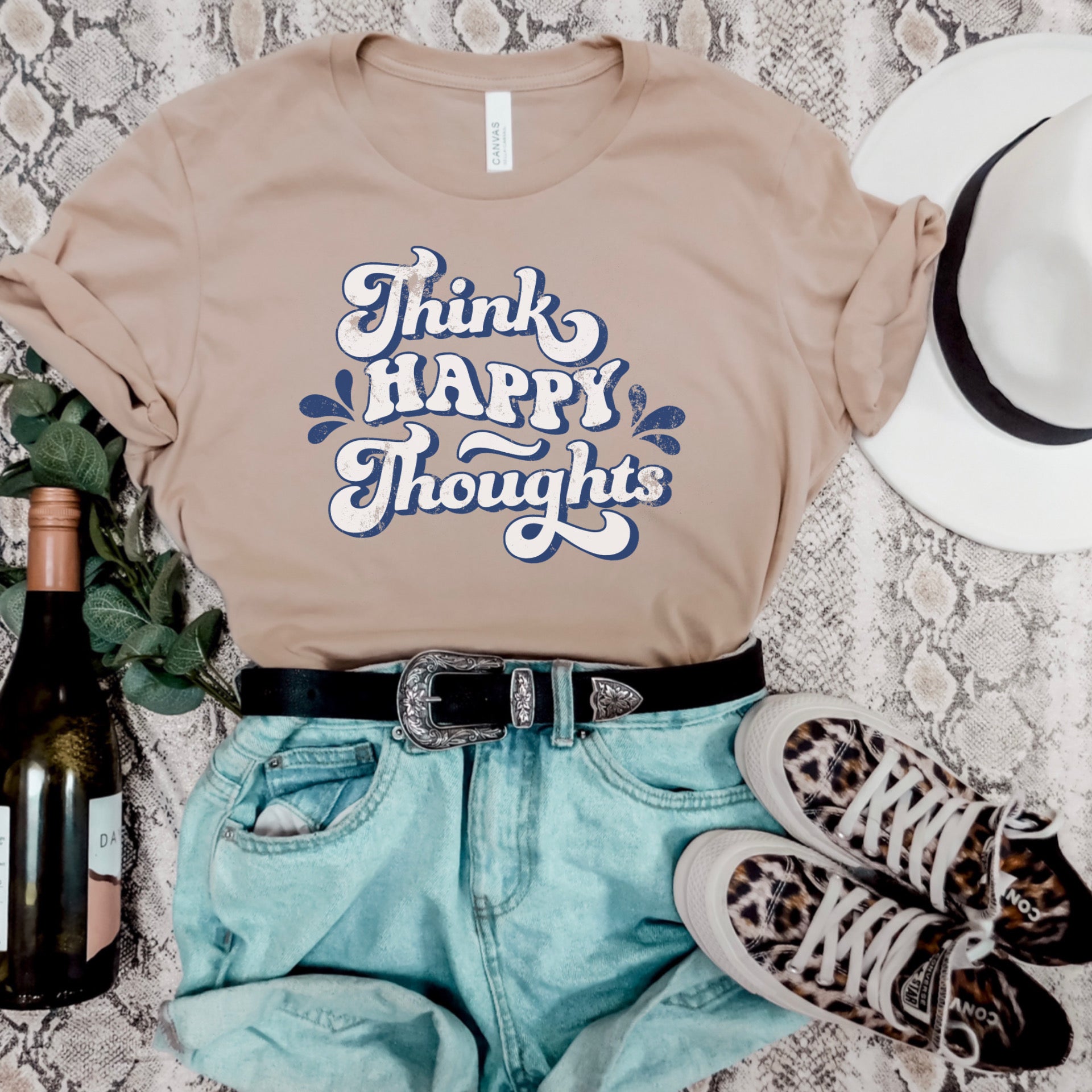 Think Happy Thoughts tee