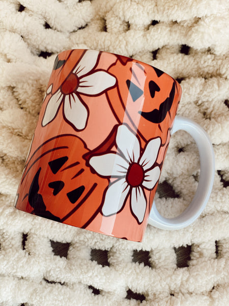 Groovy pumpkin mug