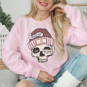 Freezing to death skull sweater