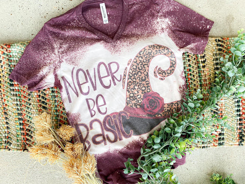 Never be basic witch hat tee