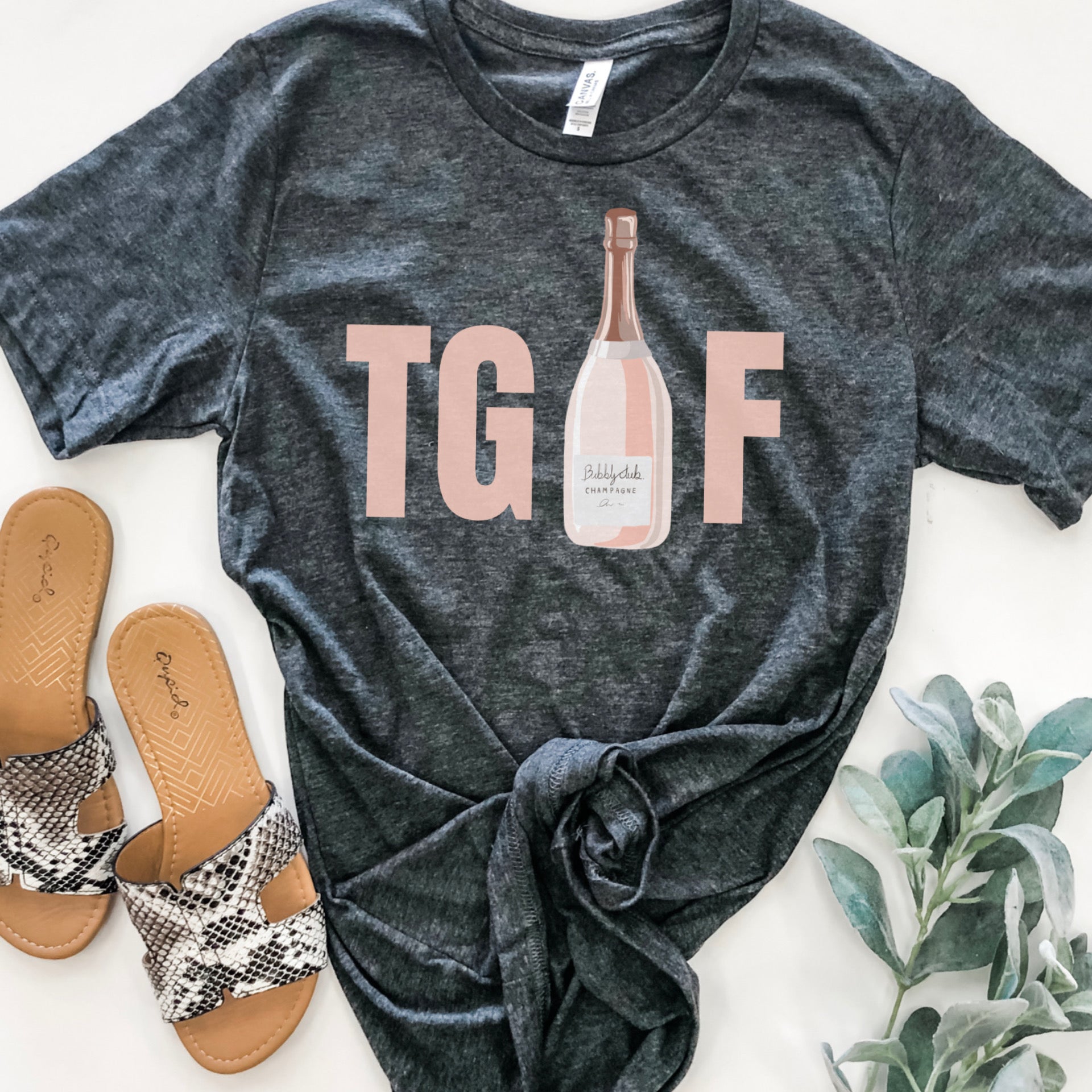 TGIF champagne tee