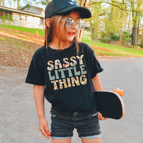 Retro sassy little thing tee