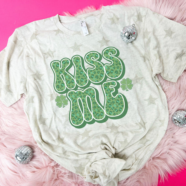 Leopard Kiss Me design tee (2 tee options)