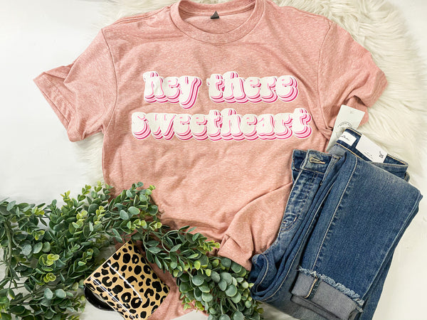 Hey there sweetheart mom & me mauve tees