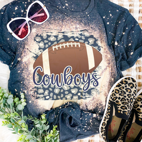 Leopard paint cowboys tee