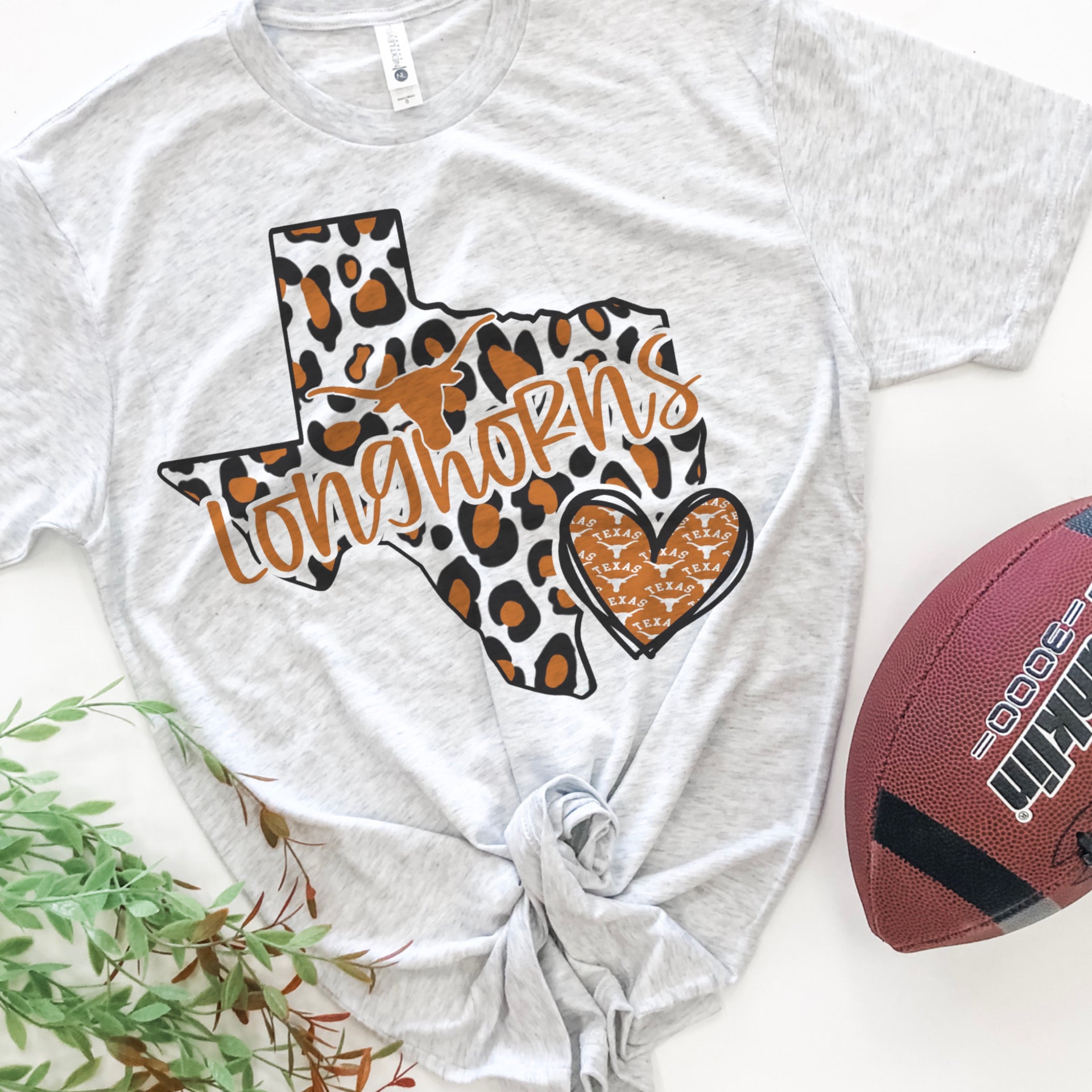 Longhorns state heart tee