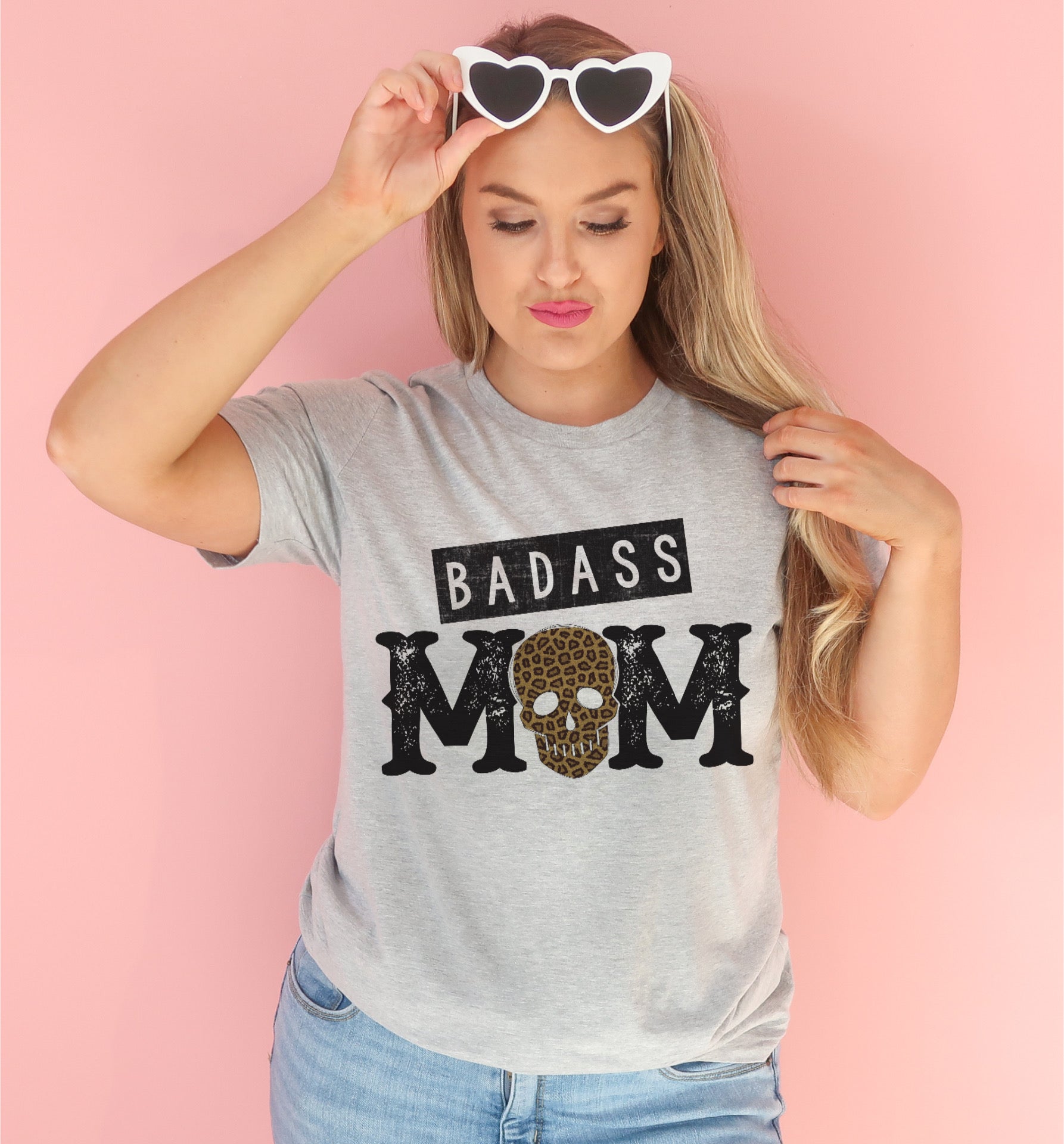 Badass mom (skull) tee