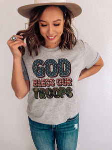 God bless our troops tee