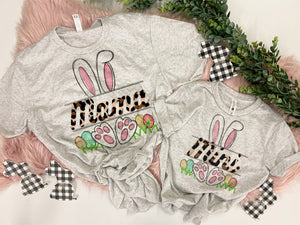 Mama and mini bunny tees