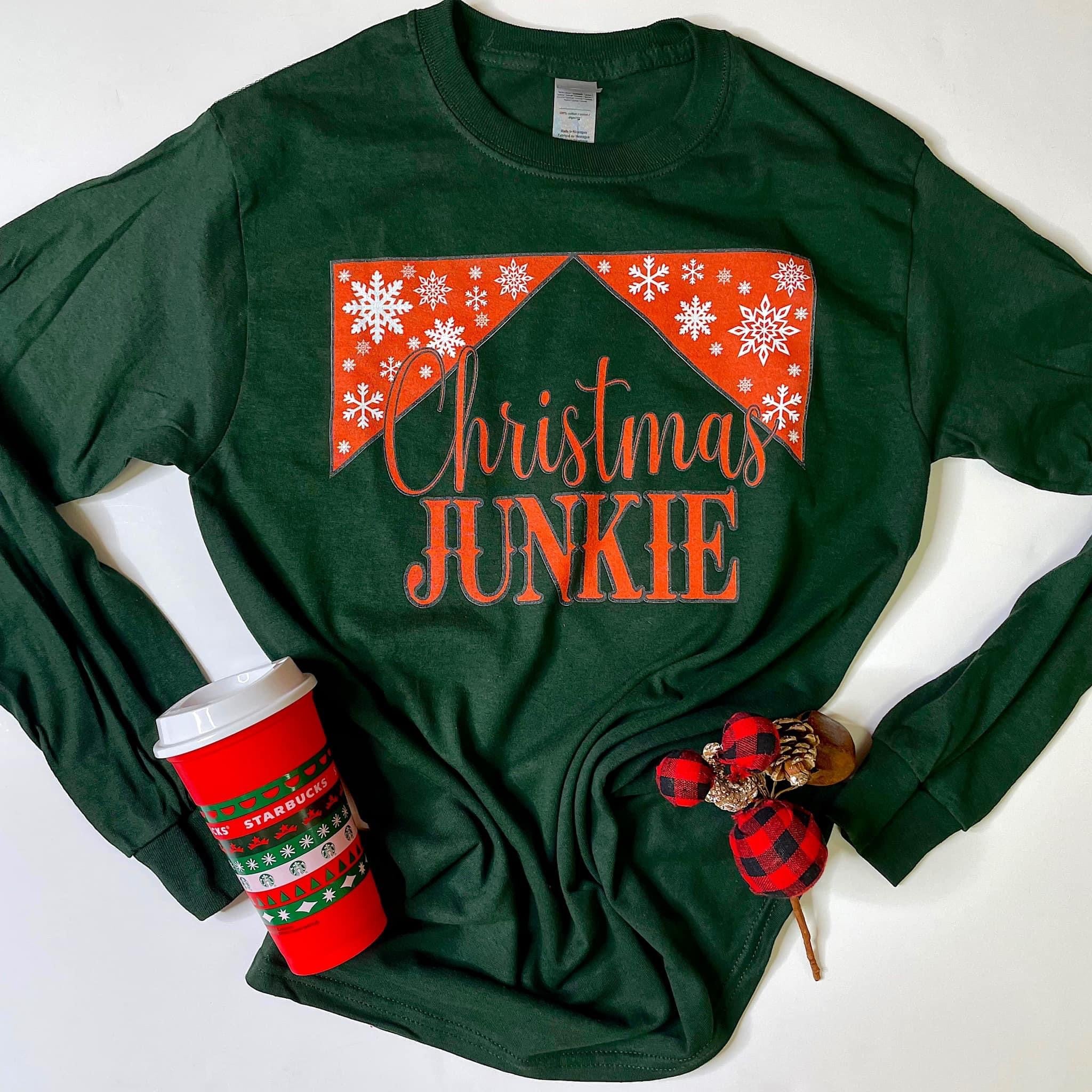 Christmas Junkie Long sleeve tee