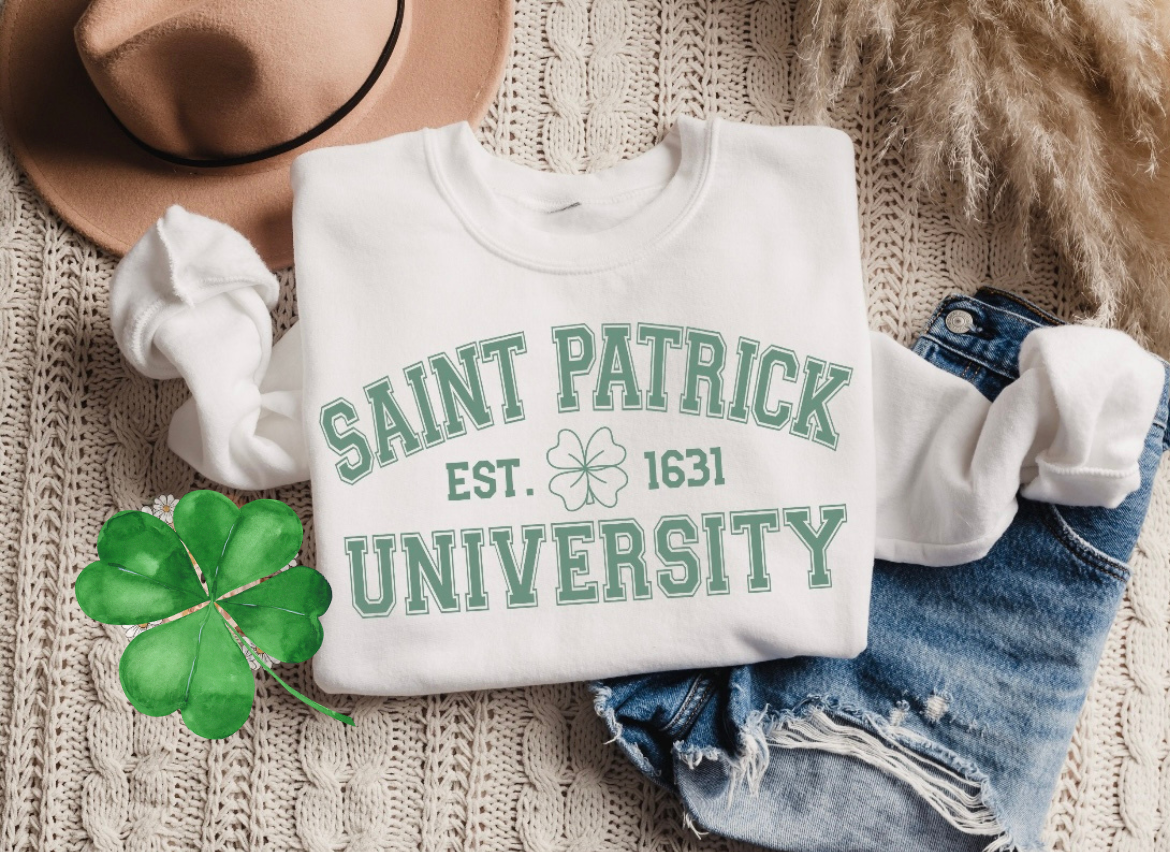 Saint Patrick University sweater