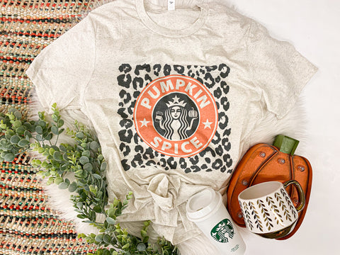 Pumpkin spice Starbucks logo tee