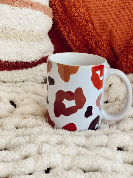 Autumn colors leopard mug