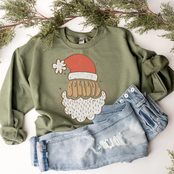 Believe Santa beard sweater