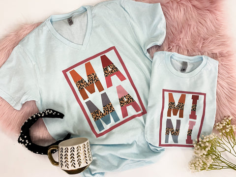 Mama and mini Leopard letters