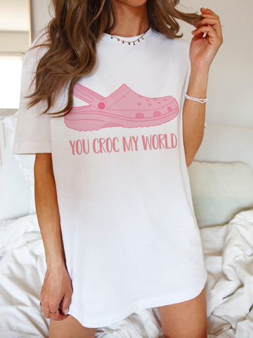 You CROC my world tee dress