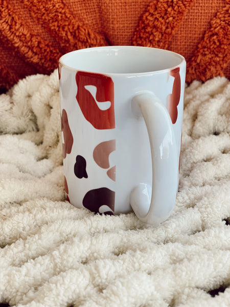 Autumn colors leopard mug