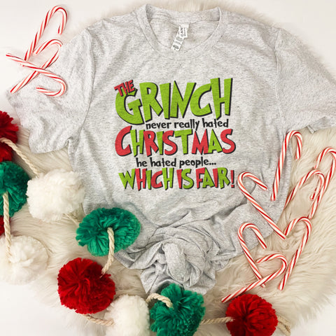 Grinch hated people tee