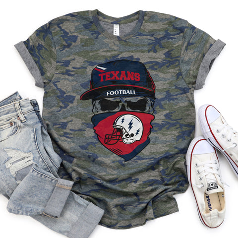 Camo Texans badass tee