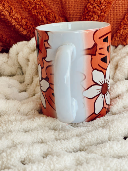 Groovy pumpkin mug