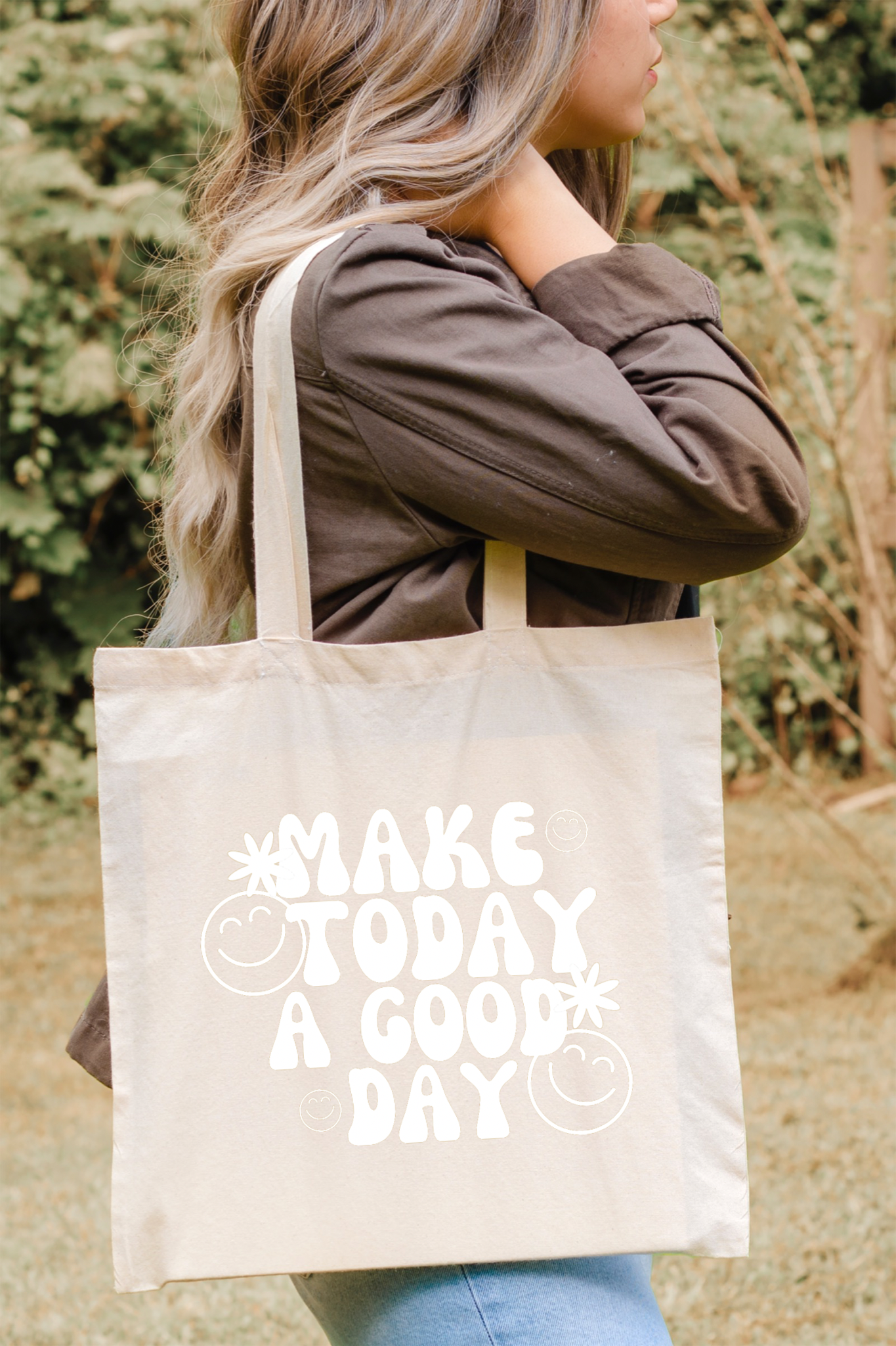 Make today a good day canvas bag